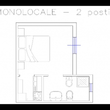 MONOLOCALE - PLANIMETRIA AFRODITE - RESIDENCE RIVAMARE UGENTO