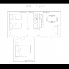 BILOCALE - PLANIMETRIA APOLLO - RESIDENCE RIVAMARE UGENTO